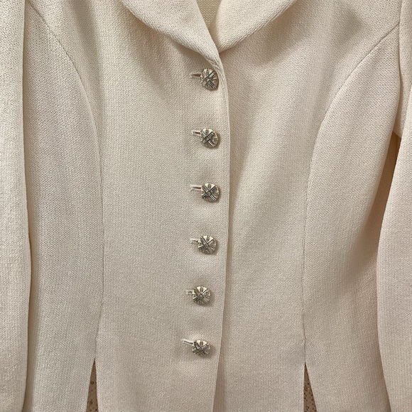 St. John Evening by Marie Gray Cream Evening Blazer - Picture 2 of 11
